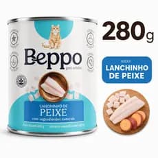 Ração Para Gato Adulto Lata Patê Peixe 280g BEPPO Alimento Úmido Natural