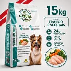 Ração Premium Grain Nature 15kg – Com Ômega 3 e 6 e Extrato de Yucca