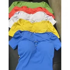 mini blusa Cropeed Fitness Canelado Poliamida com elastano blusa moda feminina