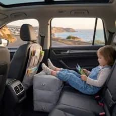 Apoio para Pés e Pernas Inflável Almofada Viagem Carro Avião Ônibus Leito Idoso Criança Atleta