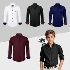 Camisa Social Manga Longa Infantil Juvenil Sport Fino Premium 04-16