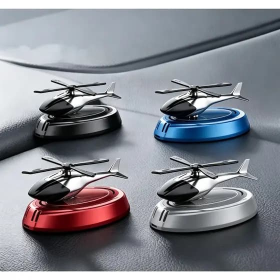 Aromatizador de carro em formato de helicóptero – pastilhas perfumadas ou água perfumada.