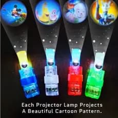 kiT  Conjunto de projetor de desenho animado de luz de dedo com anel de brilho LED
