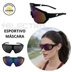 Óculos de Sol Esportivo Unissex Espelhado UV400 | Proteção Ciclismo Corrida Trilhas Pedal Runner Bike Beach Tênis Vôlei