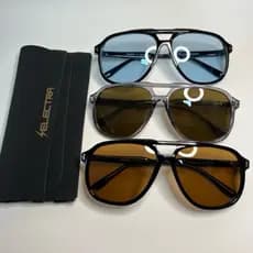 Óculos de sol oversized aviador retrô elegante lentes cosméticas UV400 Piloto ELECTRAl