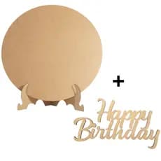 Kit Painel Happy Birthday Escadinha MDF Kit Cenário Festa Completo Aniversário Decoração Pegue e Monte