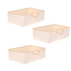 KIT 3 Caixas - Funcionalidade Caixas Organizadoras Grandes para sua Casa