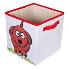 Caixa Organizadora Para Brinquedo Estampada Montessoriana Quarto Infantil Bichinhos