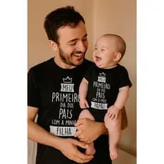 Kit 2 Peças Primeiro dia dos Pai com meu Papai Presente dia dos Pais