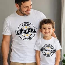 Kit Camisetas Pai e Filho Original e Autenticada do Papai – Tal Pai Tal Filho Família Combinando