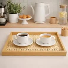 Bandeja Decorativa  mdf Organizadora Cesto para servir Café, Chá, Frios, Doces e Petiscos Banheiro