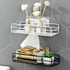 Suporte De Metal Adesivo Para Parede Cozinha e Banheiro Prateleira Organizador