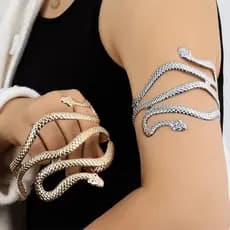 Bracelete Pulseira De Braço Modelo Cobra Feminino Fashion Boho Alternativo