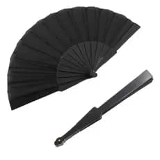 Leque de mão compacto liso cor única