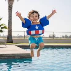 Colete Boia Flutuação Não Fura Infantil Unissex Nylon Colorido de Alta Resistência Kids Piscina