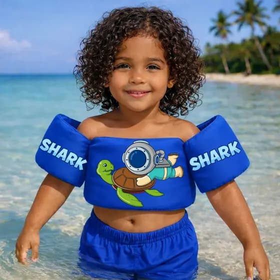 Boia Colete Que Não Fura Flutuação Ifantil Unissex Estampado Nylon Kids Praia Piscina
