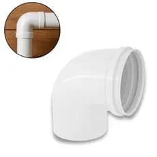 Joelho de PVC 90° Graus Cotovelo 50mm Conexão Curva Para Tubo Branco Esgoto Tigre