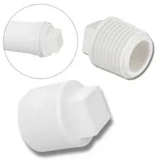 Plug Tampão 3/4 pol Roscável PVC Branco | Utilimix