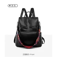 mochila feminina couro sintético anti foro grande capacidade alça ombro colorida
