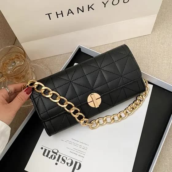Bolsa baguette celebridade bordada linha axila bolsa de ombro único corrente de verão pequena bolsa quadrada 7725