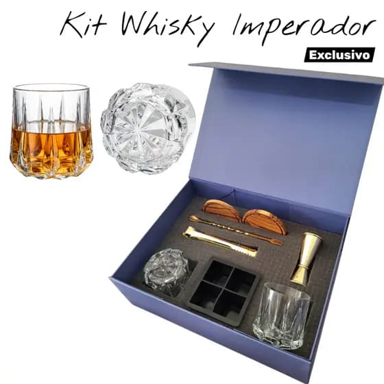 Kit Presente Copos de Vidro Diferentes Whisky Drinks Luxo Criativo Homem Namorado Pai Aniversário