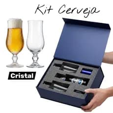 Kit Presente Taças de cerveja Cristal Alemã Artesanal Abridor de Garrafa Aniversário Namorado Pai
