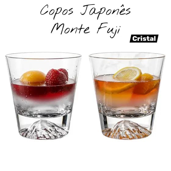 2 Copos Para Whisky Drink de Cristal Transparente Presente Luxo com 2/4/6 unidades