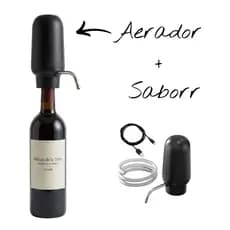 Aerador de Vinho Elétrico USB Recarregável Preto