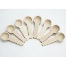 Kit Colheres De Bambu Natural Mini Scoop Para temperos café açúcar sal mel ervas e especiarias