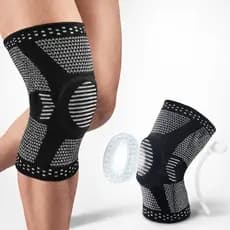 Joelheira De Compressão Com Silicone Patelar E Fio De Aço Flexível Esportiva Esporte Alivia Dores Estabiliza Movimentos