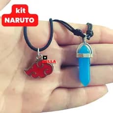 Colar Naruto Sasuke Itachi Akatsuki e Pedra da Lua
