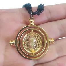 Colar Vira Tempo Viratempo Hermione Dourado Cordão Ajustável