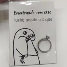 Presente Feminino Anel Solitário Com Cartão