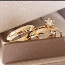 Par Aliança De Casamento Banhada 4mm Com Caixinha e Solitário