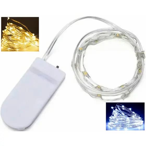 Kit 60 Fio de Led Fio Fada 1m 10 Leds bateria