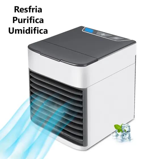 Mini Ar Condicionado Portátil Arctic Air Luminária Usb