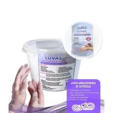 Luva Economica com Creme Emoliente – Pote com 50 Unidades - Higibeauty