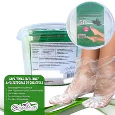 SAPATILHA ECONOMICA COM CREME ESFOLIANTE – POTE COM 50 UNIDADES