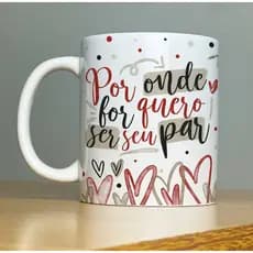 Caneca de Porcelana Dia dos Namorados Várias Frases