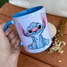 CANECA PERSONALIZADA STITCH LILO XICARA CERAMICA PORCELANA, Personagem, Presente Criativo, Aniversario