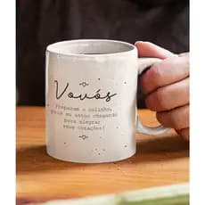 Caneca branca de porcelana Anúncio de Gravidez Vovós