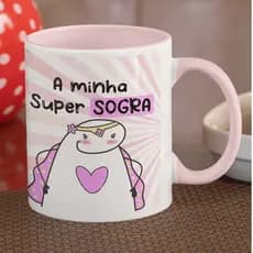 Caneca/Xícara Porcelana Sogra Meme Flork Presente Personalizado Sogrinha Nora Genro