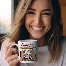 Caneca Professora | Professor Personalizada Ensinar é um ato de amor