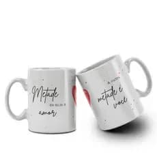 Caneca Namorados Frases Melhores Momentos da Vida Porcelana Cozinha