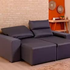 KIT CAPA DE SOFÁ RETRÁTIL DE 2 LUGARES  + 2 ALMOFADAS ESTAMPADAS MALHA