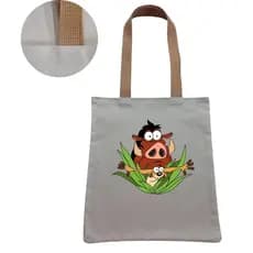 Bolsa ecobag 30x32 estampada Timão e Pumba envio imediato