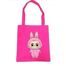 Bolsa Ecobag Rosa pink personagens Nylon