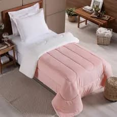 Coberdrom Edredom Cobertor Cama Solteiro Dupla Face Toque lã de Carneiro  Manta 2,40m x 1,50m