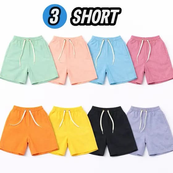 KIT 3 SHORT LINHO INFANTIL BERMUDA JUVENIL PREMIUM