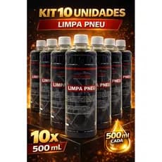 kit 10 unidades Limpa Pneu Pretinho 500 ml - BABA DE CAMELO 🐫 ATACADO
